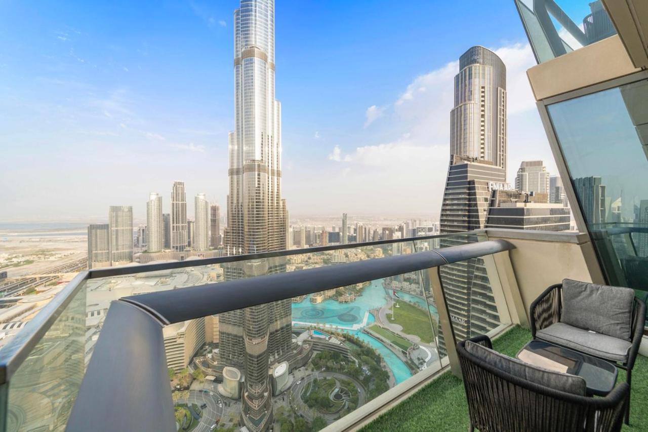 First Class 3Br With Full Burj Khalifa And Fountain View Dubai Exterior foto