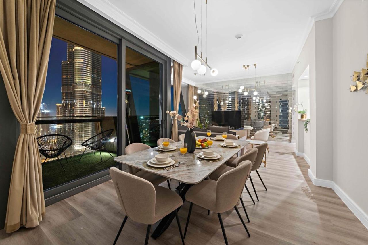 First Class 3Br With Full Burj Khalifa And Fountain View Dubai Exterior foto